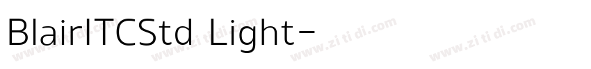 BlairITCStd Light字体转换